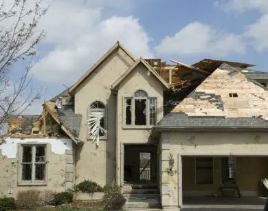 Roof damage restoration